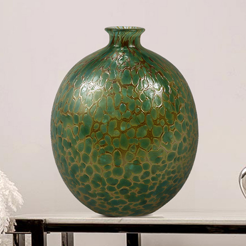 Hawkinsville Glass Jar For Living Room Furniture, Luxury Decoration Handmade Jar, 25.5cm H x 18cm W x 18cm D
