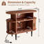 Noyer Mid-Century moderne tourne-disque avec rangement en vinyle
