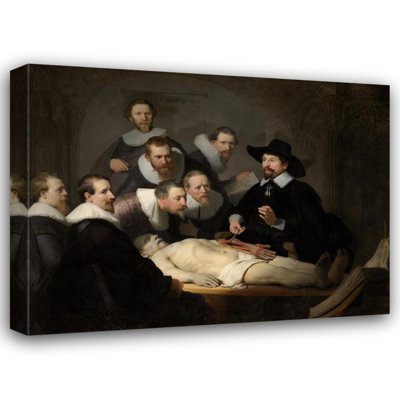 "The Anatomy Lesson of Dr Nicolaes Tulp" by  Rembrandt Van Rijn - Gallery Wrap Canvas Wall Art