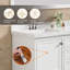 Meuble-lavabo double 60 po avec plateau en pierre reconstituée Linsay-2122304529
