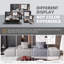 Canapé modulaire moderne surdimensionné avec 2 repose-pieds | Ensemble 4 pièces | Tissu chenille scintillant | Aucun assemblage requis | Comprend 4 coussins | Gris-1796446246