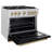 ZLINE Autograph Edition 36 in. Classic Dual Fuel Satin Steel Range w/ Accents-106888315