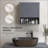 Cabinets, Wall Mounted Bathroom Storage Cabinet with Open &amp; Adjustable Shelves, Slate Gray | Farmhouse | MDF-1143395557