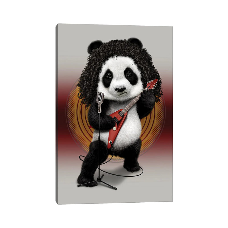 Metal Panda by Adam Lawless - Wrapped Canvas Gallery-Wrapped Canvas Giclée, 20.32 cm H x 30.48 cm W