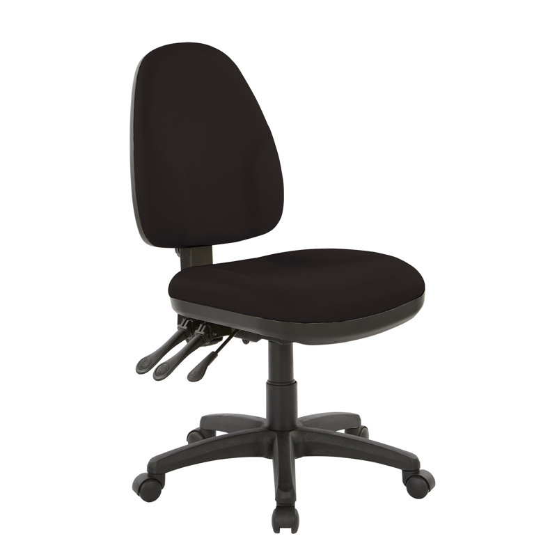 Chaise de travail, Non inclus, Vinyle antimicrobien noir Dillon