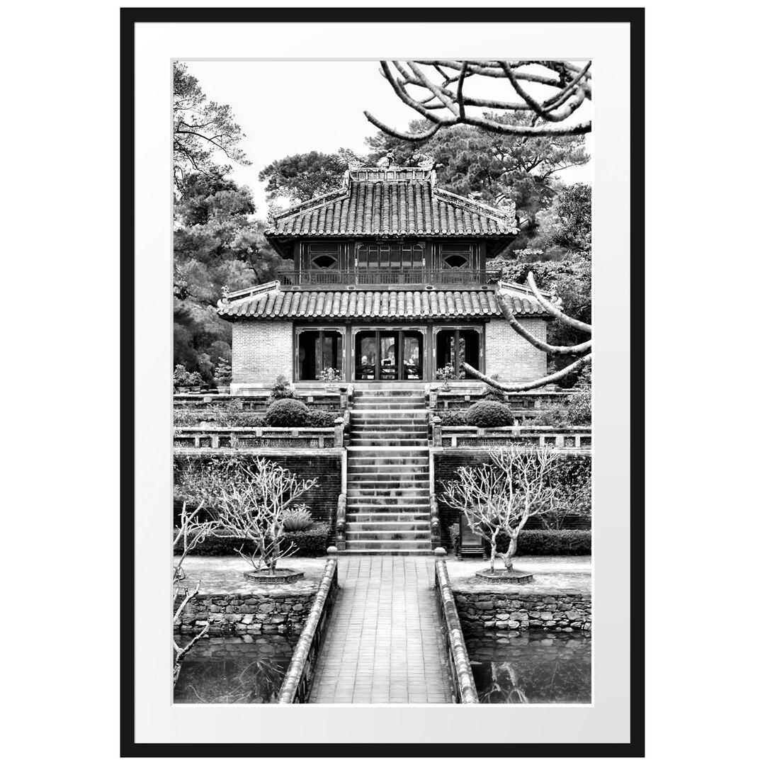 Gerahmtes Poster Chinesischer Tempel