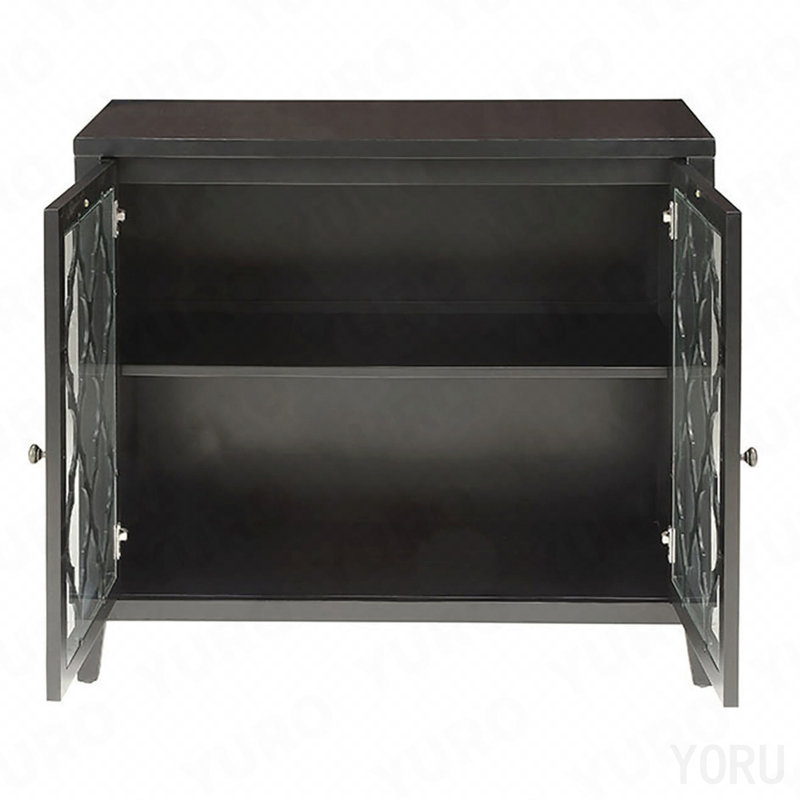 Console Table, Shelf Inside for Entryway - Black