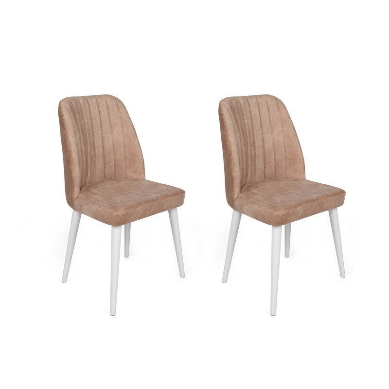 Ensemble de chaises (2 pièces), Vison, Blanc, 2
