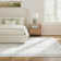 Lavande Solid Color Wool Area Rug in Gray