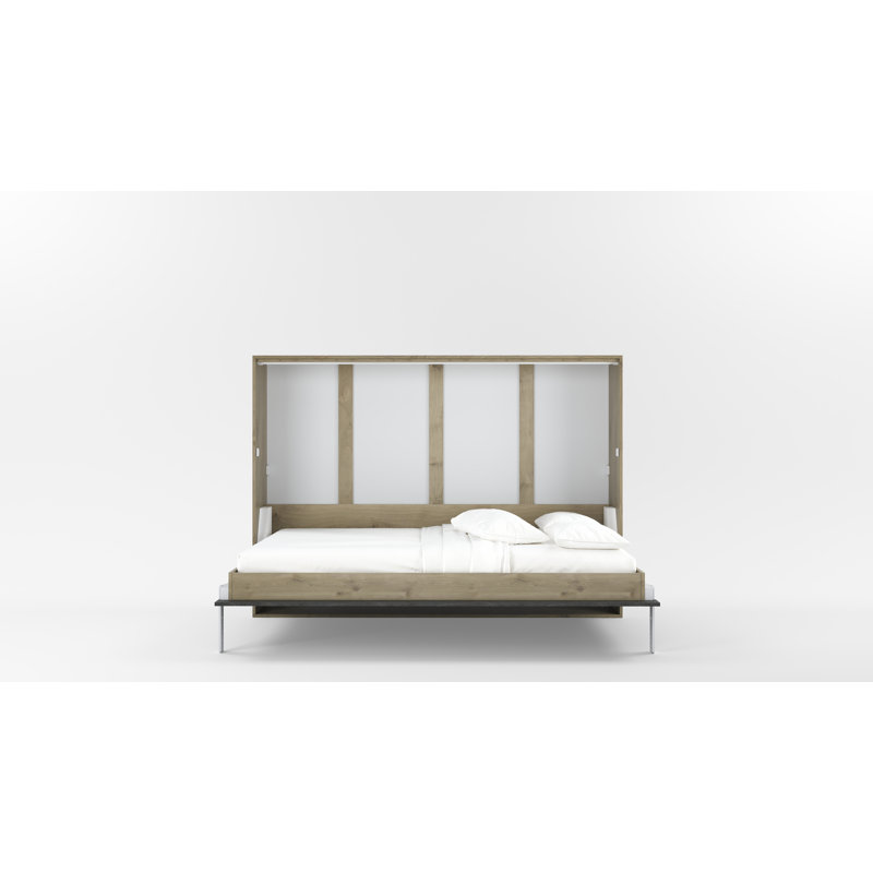 Rechell Bed, Kharkiv Oak/Sophisticated Grey Rock, European Double (140 x 200cm)