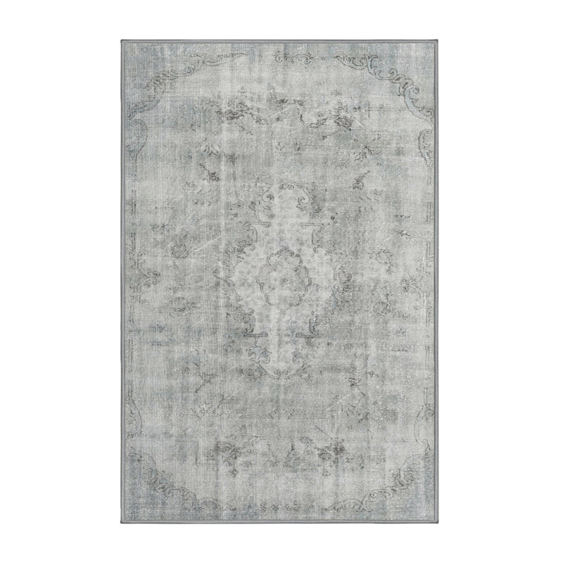 Tapis oriental en laine gris, Rectangle 2 pi x 4 pi