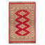 Tapis rouge foncé Malci Peshawar Bokhara 2 pi 7 po x 4 pi 0 po