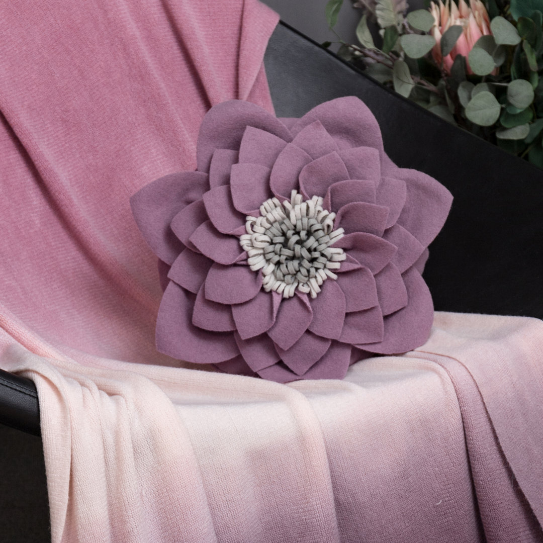 3D Flower Throw Pillow Round Pillow Cushion JWH