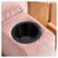 Fauteuil inclinable manuel rose avec dossier réglable et port USB