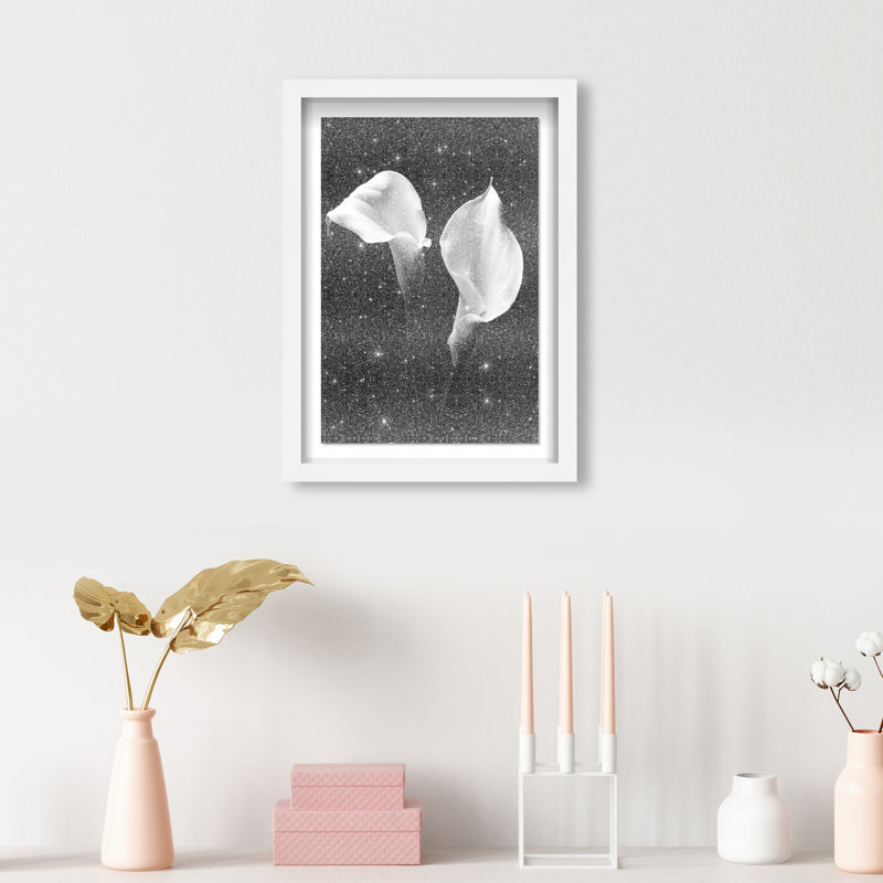 Calla Lily by Oliver Gal, 16.5" H x 11.5" W, White Shadowbox