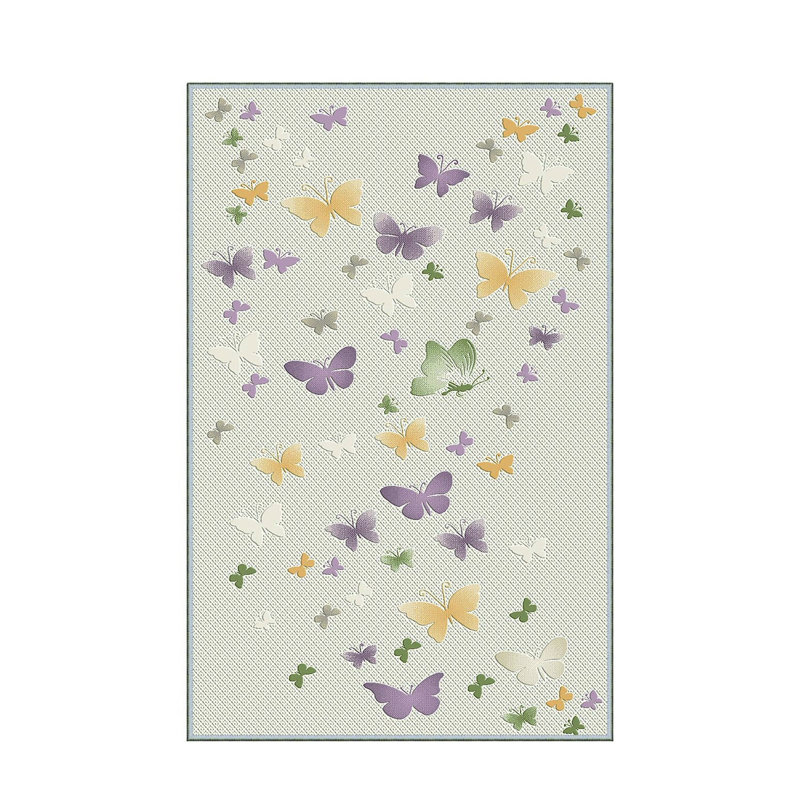 Stylish Woven Carpet, 4 x 6 Feet, 100% Polyester | Antibacterial, 3D Digital Printing, Non-Slip PVC Felt Dot Underside | Machine Washable, 0.4 in Pile Height, Perfect for Living Room & Bedroom Decor