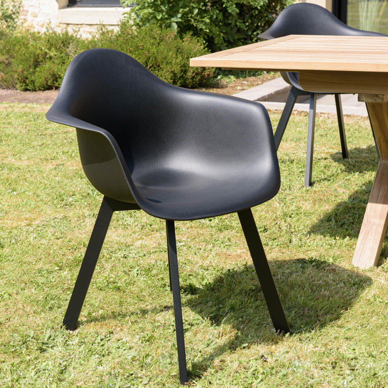 MacAdam Patio Dining Armchair, Black