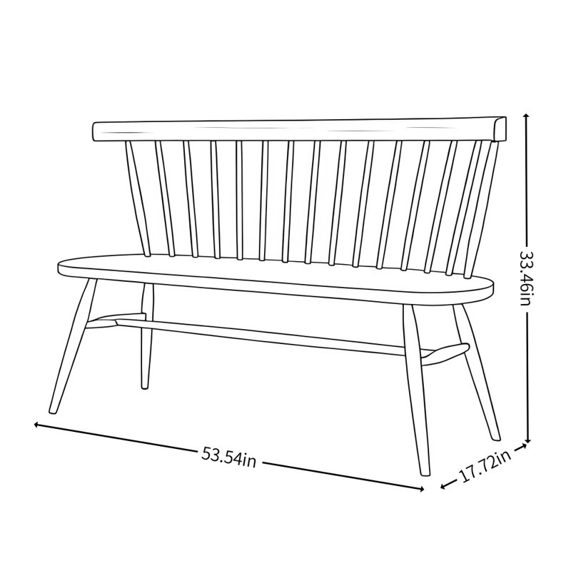 Simple Solid Wood Creative Bench