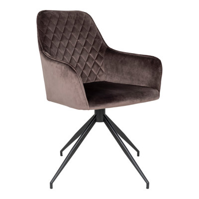 47cm H Velvet Upholstered Massivrücken Armchair
