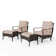 Argyri Rocking Patio Chair with Cushions and Ottoman