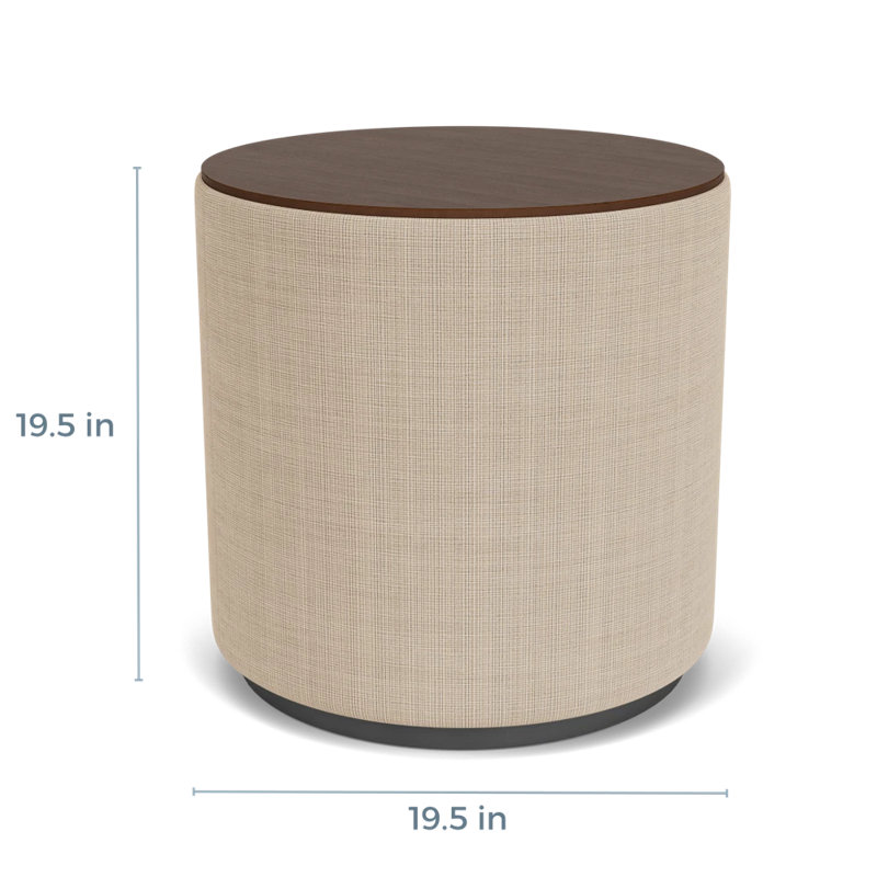 Table de réception avec plateau en stratifié Darsey, 20", Gris anthracite; calcaire Chambray, Noyer Riftwood