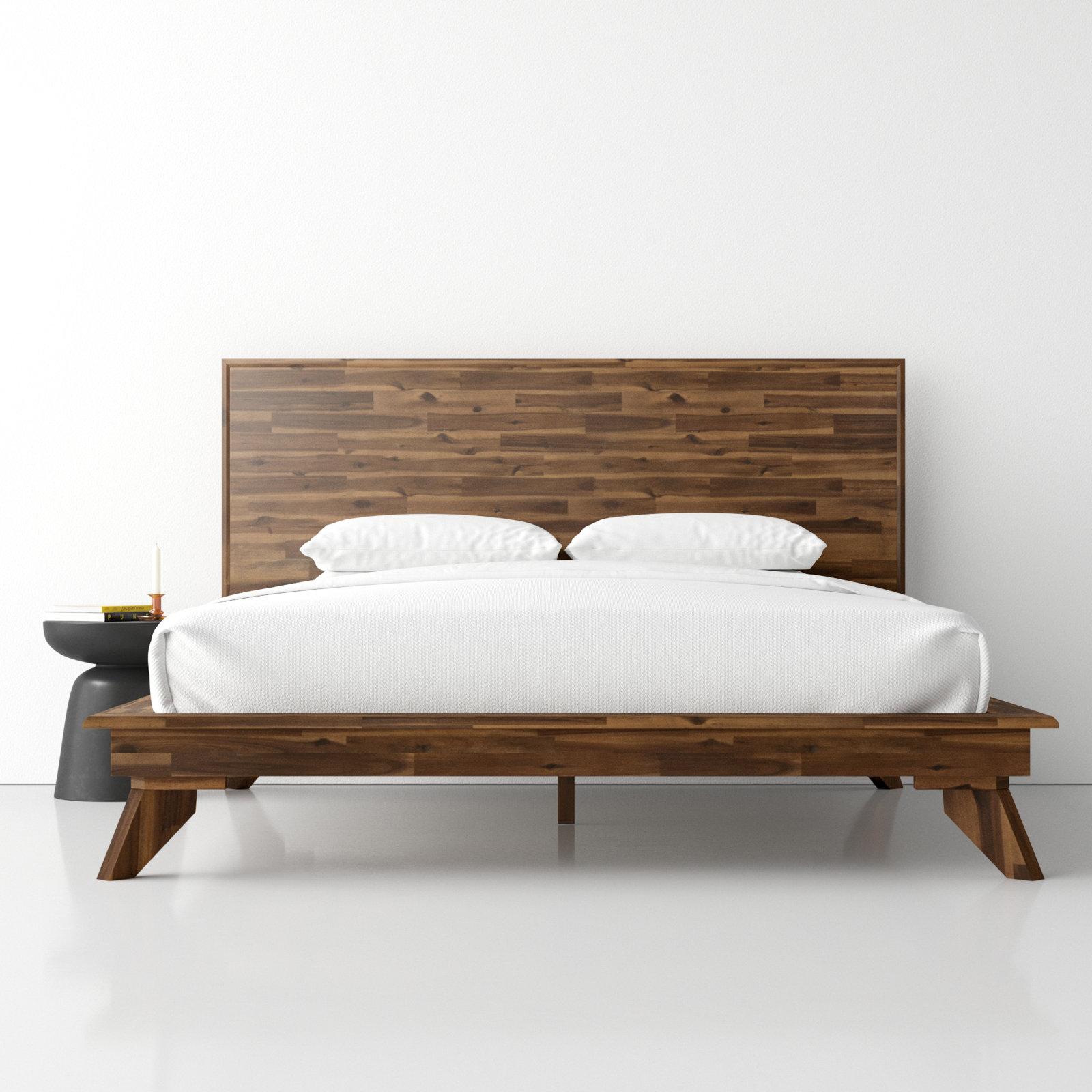 Catrice Upholstered Bed, Walnut, Queen