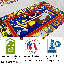 Tapis d'école du dimanche « Arche de Noé » de KidCarpet.com, rectangle de 183 x 260 cm-10330215