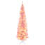 Sapin de Noël artificiel mince de 7 pi de hauteur avec 200 lumières DEL blanc chaud et 499 pointes pour la décoration de Noël