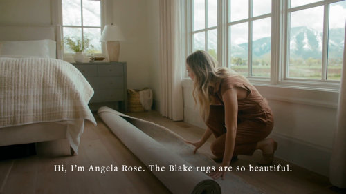 Angela Rose x Loloi 4'0 5'7 beige/denim Blake BLA-04 Area Rug