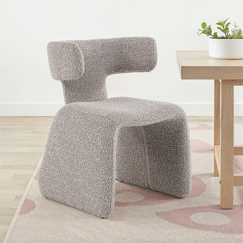Chaise de salle à manger Sasa, Boucle gris givré