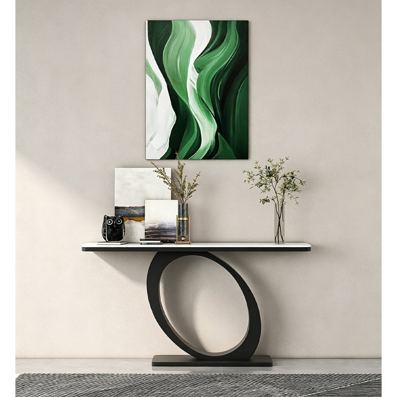 Table d'appoint contemporaine contemporaine rectangulaire, 31.5" H x 39.37" W x 11.81" D
