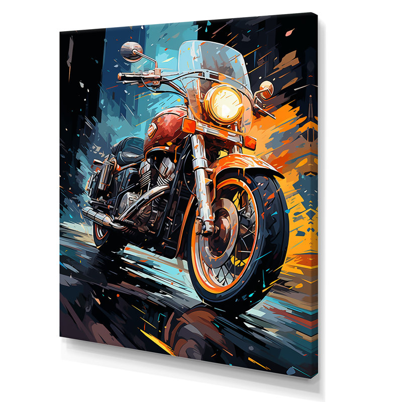Classic Lavish Motor Bike I, Toile tendue, H 32 po x l 24 po x P 1 po