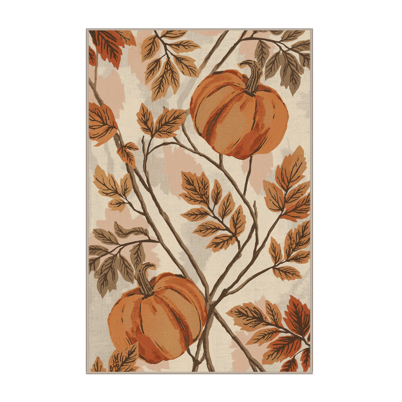 Tapis beige moderne lavable à la machine à motif abstrait moderne et contemporain Collingswood, 5x7