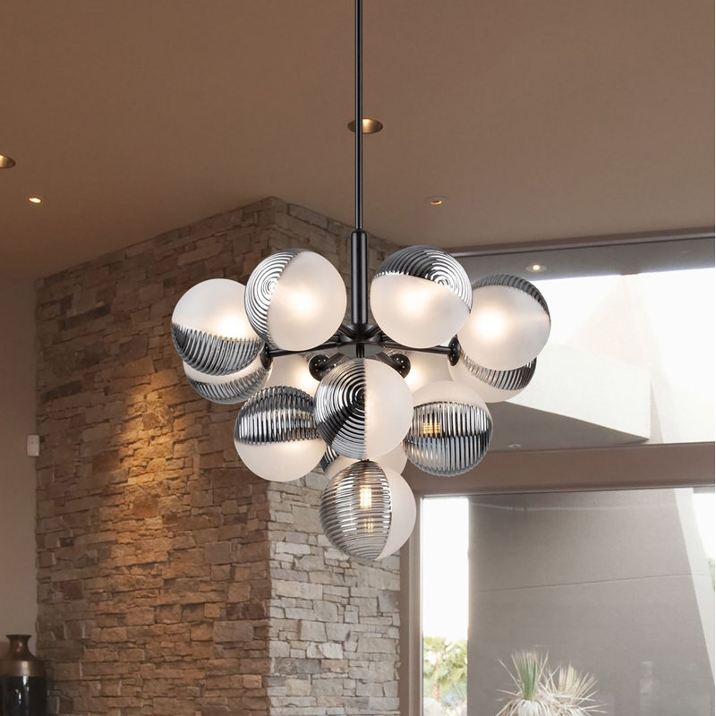 Bolla - 13-Light Chandelier - Black