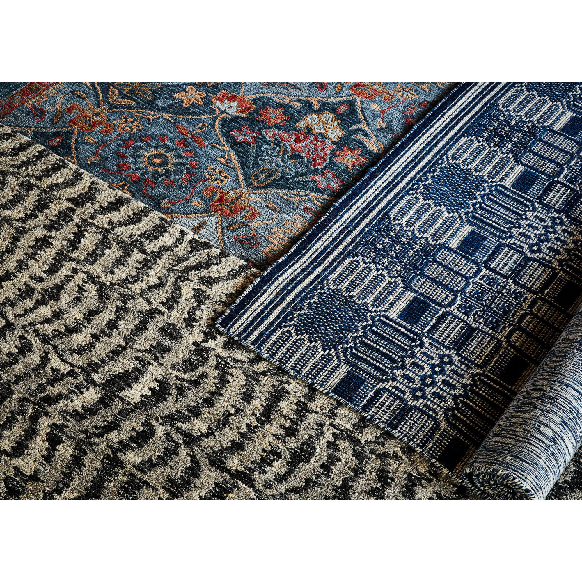 Angelica's Garden Hand-Knotted Green Rug, Rectangle 5' x 8'