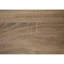 Console moderne en stratifié taupe pour chambre à coucher, salon - Accent d'angle étroit avec base en métal foncé et noir et table de chambre à coucher
