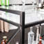 Chariot-bar Maxton - noir et blanc