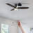 Gurdip 3-blade pull chain ceiling fan with light