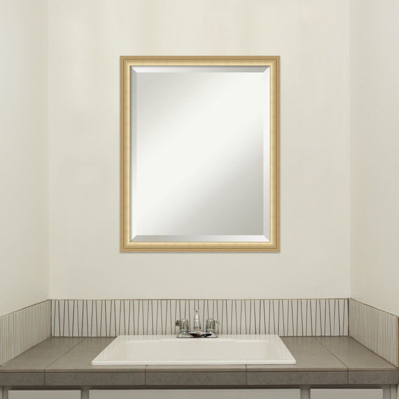Merima Rectangle Wall Mirror, 21.75" x 17.75", Gold