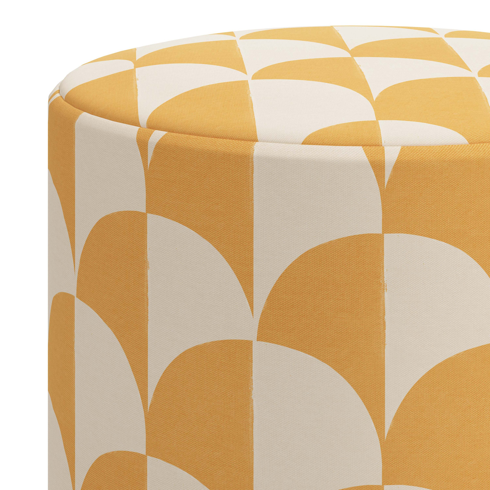 Orlando 18" Ottoman, Scallop Stone Gold