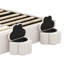 Lit double rembourré en forme de lapin avec 2 tabourets de rangement-947025857-940395712
