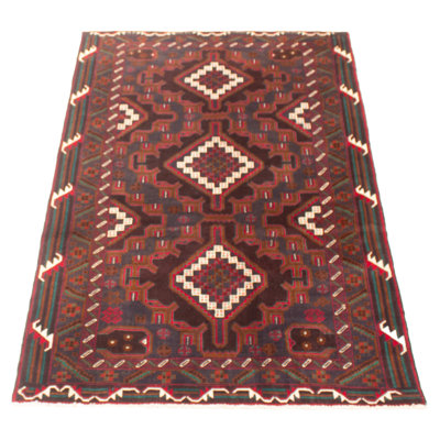 Teimani Dark Brown Rug 3'10" x 6'11"