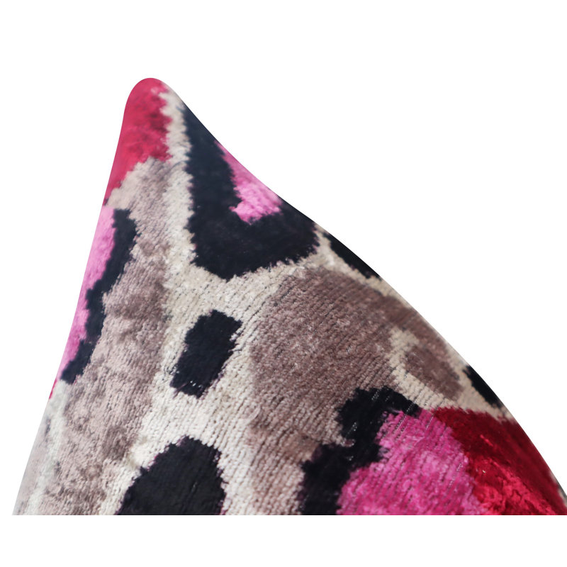 Velvet Rectangular Pillow Cover & Insert, Red Geometric Shapes