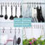 Paquet de 12 crochets de rideau de douche en forme de S - Anneaux de rideau de douche noirs antirouille, crochets multifonctionnels pour rideau de douche, ustensiles de cuisine, vêtements, serviettes