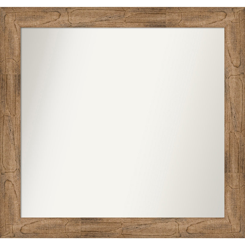 Timmy Solid Wood Wall Mirror, Rectangle, 33.5" x 35.5"
