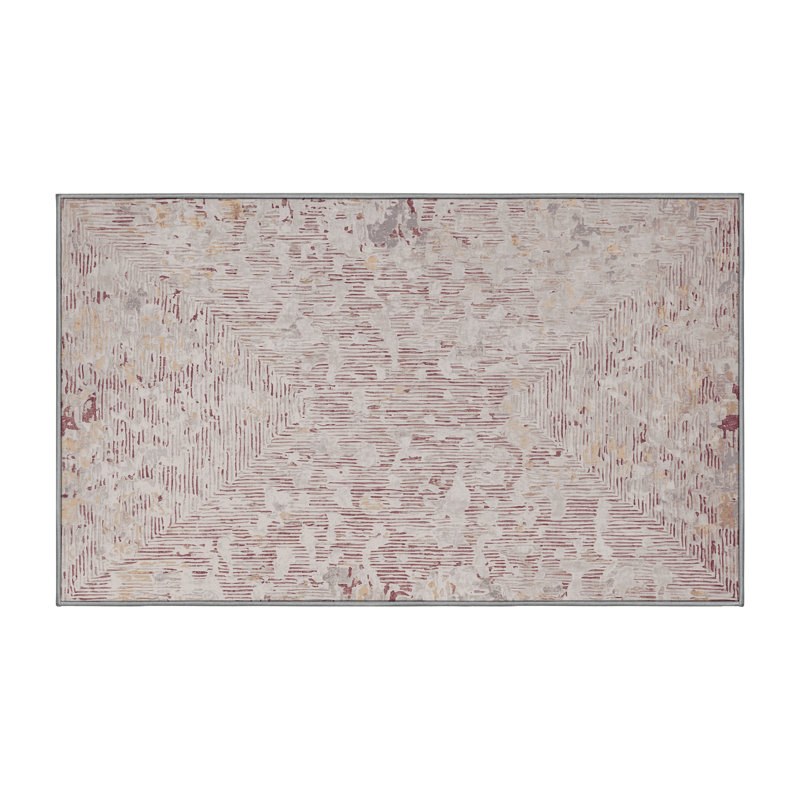 Tapis gris soyeux et moelleux, Rectangle 6 pi x 9 pi