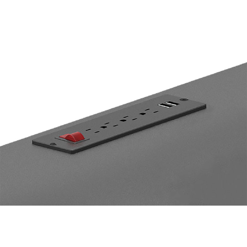 Black Adjustable Dual Monitor Standing Desk Converter with Gas Spring