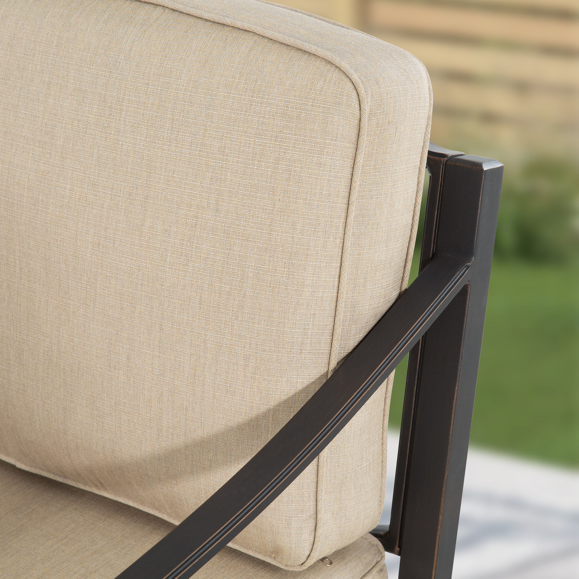 Tamarin Patio Aluminum Swivel Club Chairs With Sunbrella® Cushions