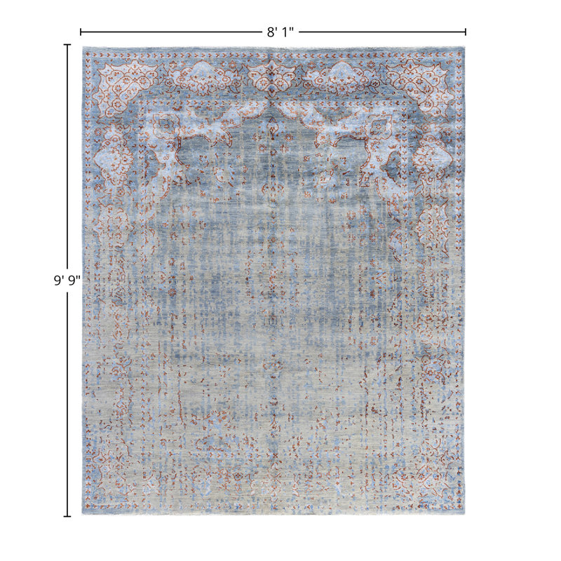 Overdyed One-of-a-Kind 8' 1" X 9' 9" Hand Knotted Area Rug