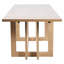Table de salle à manger extensible rustique 82 po, table de cuisine à tréteaux avec deux rallonges de 12 po, naturel-1482100596